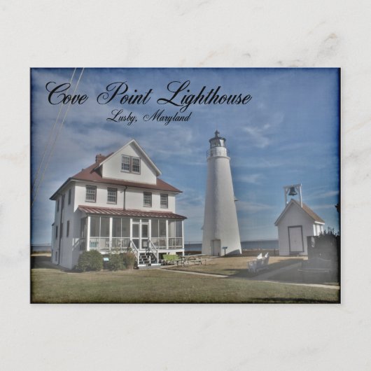 Cove Point Lighthouse Post Card Postkarte (Vorderseite)