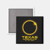 Cove Texas Tx Total Solar Eclipse 2024 Magnet (Vorderseite/Rückseite)