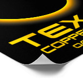 Cove Texas Tx Total Solar Eclipse 2024 Poster (Ecke)