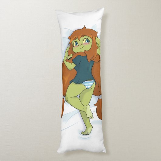 Cove the Goblin//Body Kissen//PJ's Seitenschläferkissen (Rückseite (Vertikal))