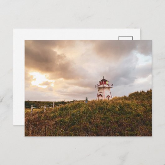 Covehead Harbour Lighthouse, Prince Edward Island Postkarte (Vorne/Hinten)