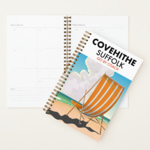 Covehement the suffolk beach travel poster planer