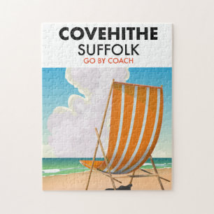Covehement the suffolk beach travel poster puzzle