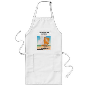 Covehemente the suffolk beach travel poster T - Sh Lange Schürze