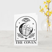 Coven Bride Witchy Gothic Wedding Bachelorette Karte (Gelbe Blume)