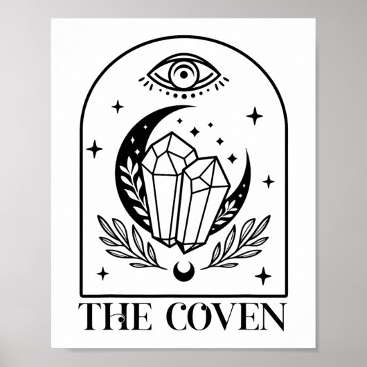 Coven Bride Witchy Gothic Wedding Bachelorette Poster (Vorne)