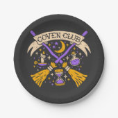 Coven Club Halloween Witwe Night Sky Pappteller (Vorderseite)
