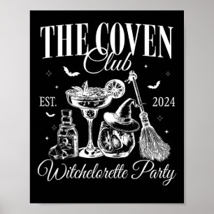 Coven Club Hexe Bychelorette Gothic Halloween Poster