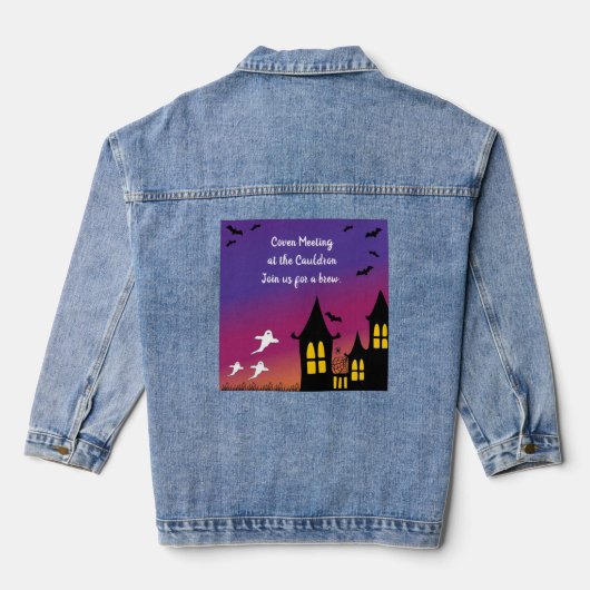 Coven Meeting Halloween Denim Jacket Jeansjacke (Rückseite)