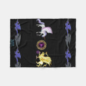 Coven-Symbol-Spiralen-Wesentlich-Einhorn Griffon Fleecedecke (Vorderseite (Horizontal))