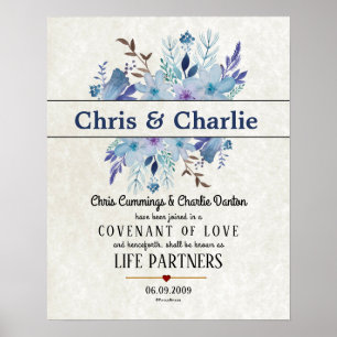 "Covenant of Liebe" LifePartners WeddingCertificat Poster