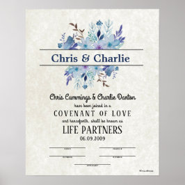 "Covenant of Liebe" LifePartners WeddingCertificat Poster
