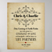 "Covenant of Liebe" LifePartners WeddingCertificat Poster (Vorne)