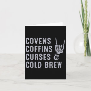 Covens Coffins Curses Cold Brew Fall Halloween Spi Karte