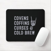 Covens Coffins Curses Cold Brew Fall Halloween Spi Mousepad (Mit Mouse)