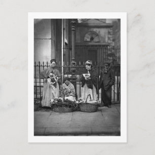 Covent Garden Blume Women aus 'Street Life in L Postkarte