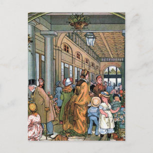 "Covent Garden, London" Vintage Illustration Postkarte