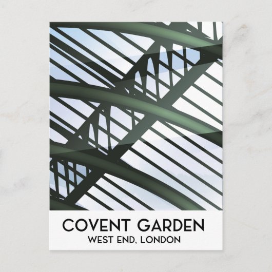 Covent Garden, London, Vintages Reiseplakat Postkarte (Vorderseite)