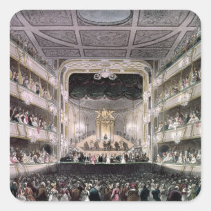 Covent Garden Theater Quadratischer Aufkleber