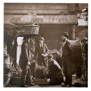 Covent Garten-Arbeiter (woodburytype) Fliese