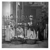 Covent Garten-Blumen-Frauen, 'vom Straßen-Leben in Fliese (Vorderseite)