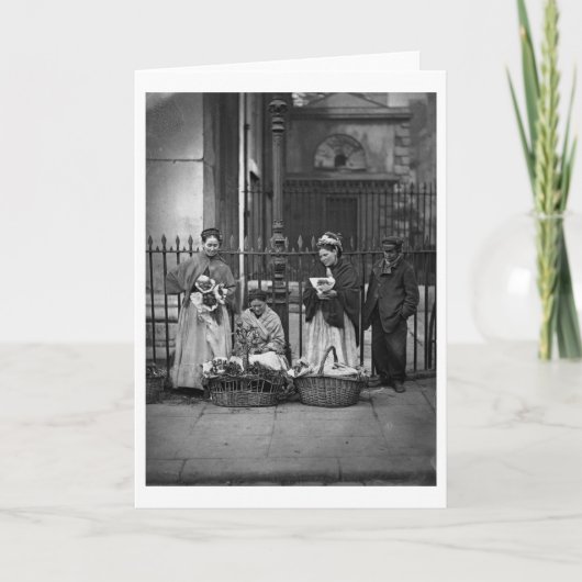 Covent Garten-Blumen-Frauen, 'vom Straßen-Leben in Karte (Vorderseite)