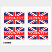 Coventry: Britische Flagge Rechteckiger Aufkleber (Blatt)