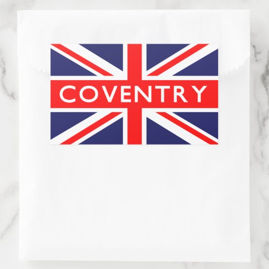 Coventry: Britische Flagge Rechteckiger Aufkleber (Tasche)