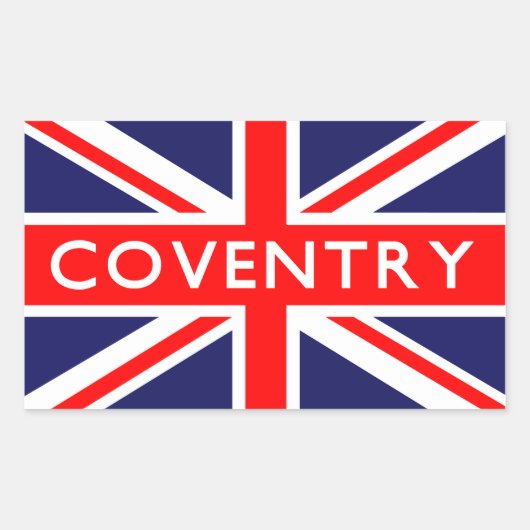 Coventry: Britische Flagge Rechteckiger Aufkleber (Vorderseite)