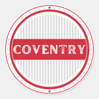 Coventry City Pride Emblem – English Identity Runder Aufkleber