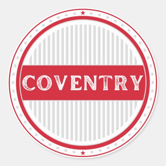 Coventry City Pride Emblem – English Identity Runder Aufkleber (Vorderseite)