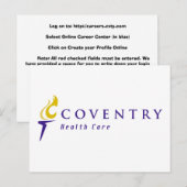 Coventry-Logo Postkarte (Vorne/Hinten)