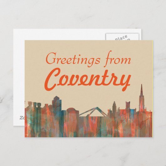 COVENTRY UK SKYLINE - Postkarten (Vorne/Hinten)