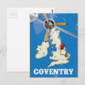 Coventry Vintage Reiseplakat Postkarte (Vorne/Hinten)