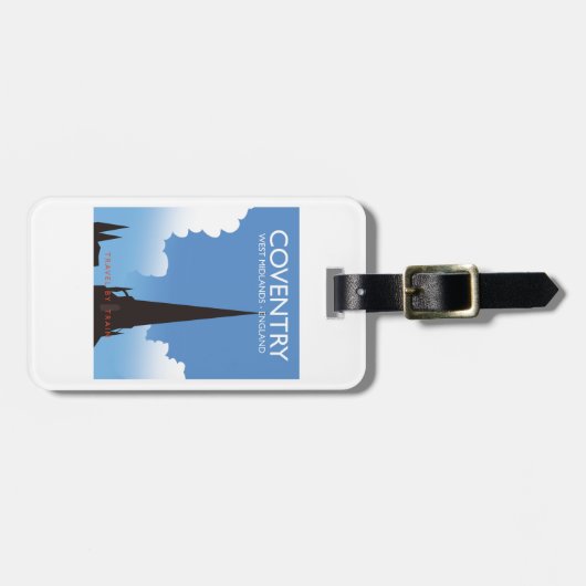 Coventry West Midlands England Travel Poster Gepäckanhänger (Vorderseite horizontal)