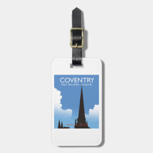 Coventry West Midlands England Zug Reiseplakat Gepäckanhänger