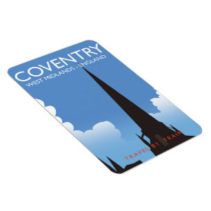 Coventry West Midlands England Zug Reiseplakat Magnet