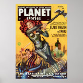 Cover Art Black Amazon of Mars 1951 Poster (Vorne)