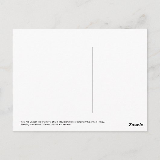 Cover Artwork für wenige werden ausgewählt Postkarte (Rückseite)