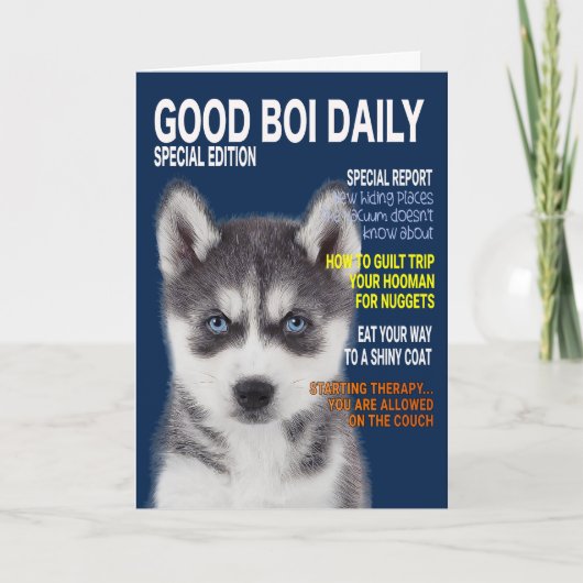 Cover Card des Siberian Husky Parody Magazine Karte (Vorderseite)
