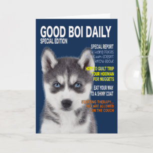 Cover Card des Siberian Husky Parody Magazine Karte