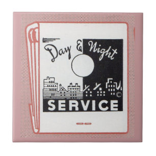 Cover des alten Matchbook Tag & Nacht Service Fliese