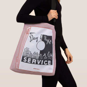 Cover des alten Matchbook Tag & Nacht Service Tragetaschen Mit Langen Trägern