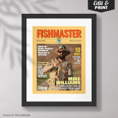 Cover des Magazins Custom Fishing, Geschenk für Fi Poster
