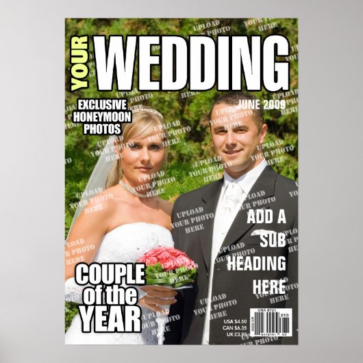 Cover des Personalisierten Magazins Wedding Poster (Vorne)