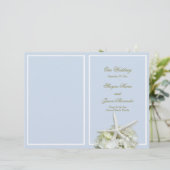 Cover des Seaside Starfish Hochzeitsprogramms (Stehend Vorderseite)