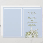 Cover des Seaside Starfish Hochzeitsprogramms (Vorne/Hinten)