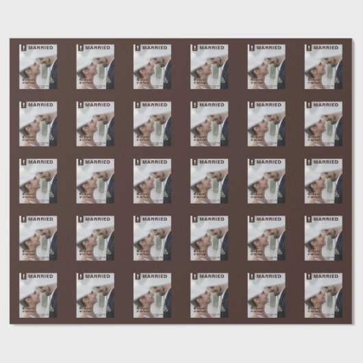 Cover für das Hochzeitspaar Foto Fun hinzufügen Geschenkpapier (Flach)