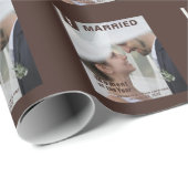 Cover für das Hochzeitspaar Foto Fun hinzufügen Geschenkpapier (Rolleneckpunkt)