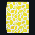 Cover für das iPad Pro-Monogramm des Leuchtmusters<br><div class="desc">Helles und fröhliches iPad Pro Cover mit Aquarellfarben-Zitronenmuster. Anpassen durch Hinzufügen eines Monogramms. Das Monogramm befindet sich auf der unteren rechten Seite des Covers.</div>